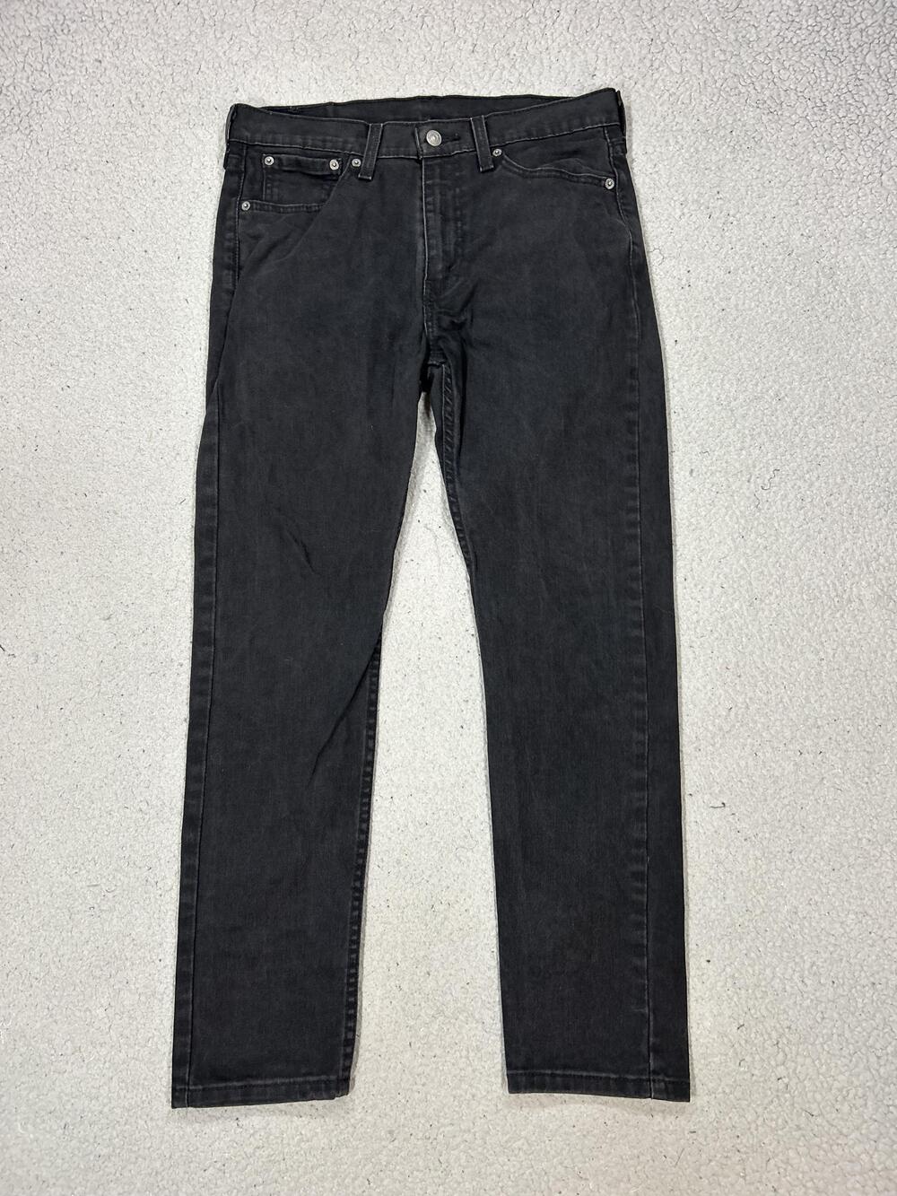 Levis 510 Jeans Mens 32x30 Black Charcoal Wash Skinny Fit Stretch Denim Zip Fly